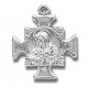 St. Francis & St. Anthony Sterling Silver Cross w/18" Chain - Boxed
