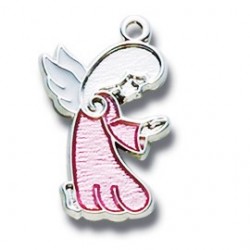 Pink Angel Charm Sterling Silver