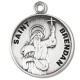 St. Brendan Sterling Silver Round w/20" Chain - Boxed