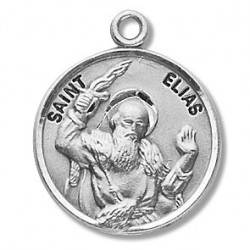 St. Elias Sterling Silver Round w/20" Chain - Boxed