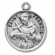 St. Francis Sterling Silver Round w/20" Chain - Boxed