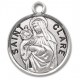 St. Clare Sterling Silver Round w/18" Chain - Boxed