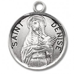 St. Denise Sterling Silver Round w/18" Chain - Boxed