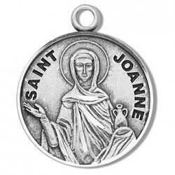 St. Joanne Sterling Silver Round w/18" Chain - Boxed