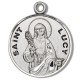 St. Lucy Sterling Silver Round w/18" Chain - Boxed