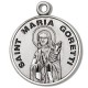 St. Maria Goretti Sterling Silver Round w/18" Chain - Boxed