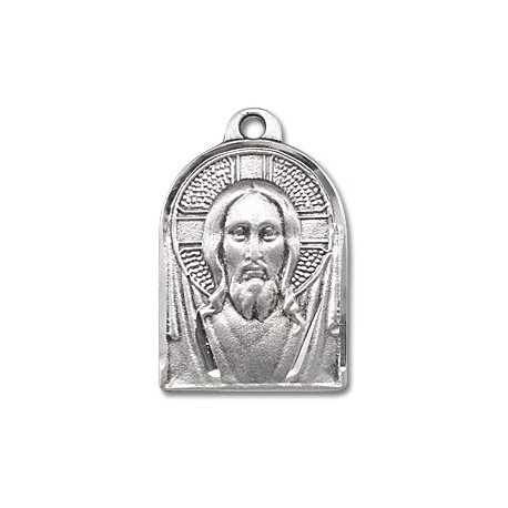 Sterling Silver Renaissance Jesus Medal 18" Chain Boxed