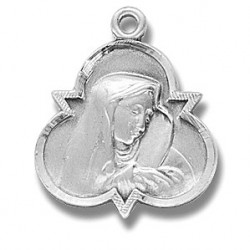 Our Lady of Sorrows Sterling Silver w/18" Chain - Boxed