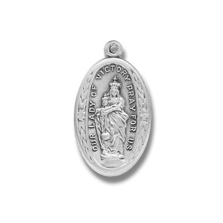 Sterling Silver Our Lady of Victory w/18" Chain - Boxed