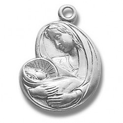 Sterling Silver Mother and Child w/18" Chain - Boxed