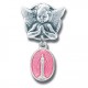 Sterling Silver Angel with Pink Tiny Miraculous Baby Pin - Boxed