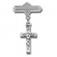 Sterling Silver Tiny Crucifix Bar Pin - Boxed