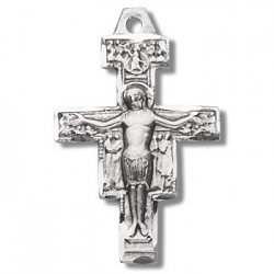 Sterling Silver Small Gothic Crucifix w/18" Chain - Boxed