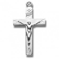 Sterling Silver Small Crucifix w/18" Chain - Boxed