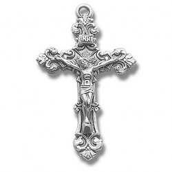 Sterling Silver Medium Crucifix w/18" Chain - Boxed