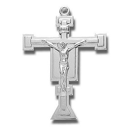 Sterling Silver Cimabue Crucifix w/24" Chain - Boxed