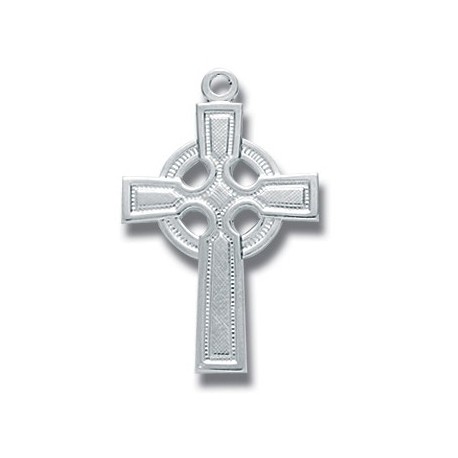 Sterling Silver Small Plain Celtic Cross w/18" Chain - Boxed