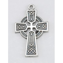 Sterling Silver Small Celtic Cross with 18 inch Chain Boxed