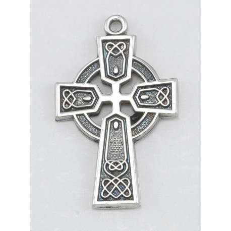 Sterling Silver Small Celtic Cross with 18 inch Chain Boxed