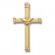 Gold Over Sterling Silver Medium Holy Spirit Cross w/18" Chain - Boxed