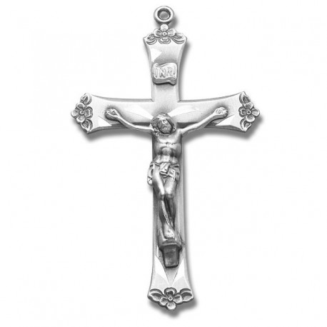 Large Sterling Silver Rosary Crucifix 24