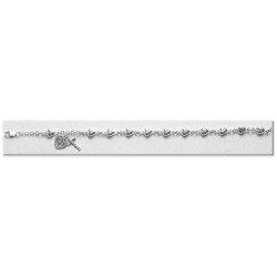 Sterling Silver Sacred Heart Rosary Bracelet - Boxed