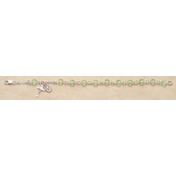 6mm Swarovski Crystallite Sterling Silver Rosary Bracelet - Boxed