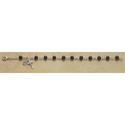 6mm Black Onyx Rosary Bracelet - Boxed