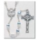 6mm Swarovski Crystal Cube Sterling Silver Rosary - Boxed