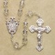 6mm Cube Crystal with Sterling Silver Crucifix & Center - Boxed