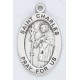 St. Charles Sterling Silver Oval w/20" Chain - Boxed