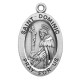 St. Dominic Sterling Silver Oval w/20" Chain - Boxed