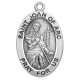 St. Joan Of Arc Sterling Silver Oval w/18" Chain - Boxed