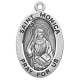 St. Monica Sterling Silver Oval w/18" Chain - Boxed