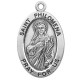 St. Philomena Sterling Silver Oval w/18" Chain - Boxed