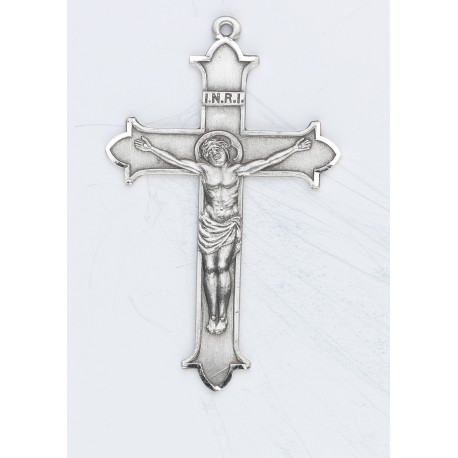 Sterling Silver Rosary Crucifix w/24" Chain - Boxed