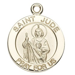 St. Jude 14K Small Round w/14K Jump Ring - Boxed