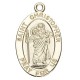 St. Christopher 14K Oval w/14K Jump Ring - Boxed