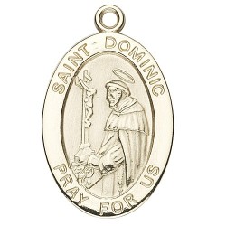 St. Dominic 14K Oval w/14K Jump Ring - Boxed