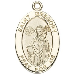 St. Gregory 14K Oval w/14K Jump Ring - Boxed