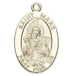 St. Mark 14K Oval w/14K Jump Ring - Boxed