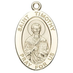 St. Timothy 14K Oval w/14K Jump Ring - Boxed