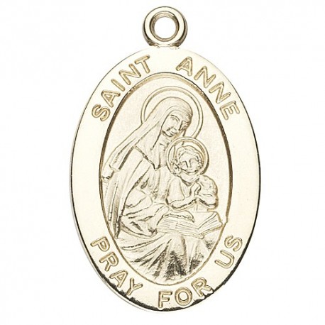 St. Anne 14K Oval w/14K Jump Ring - Boxed