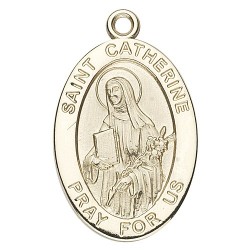 St. Catherine 14K Oval w/14K Jump Ring - Boxed