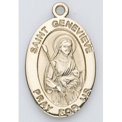 St. Genevieve 14K Oval w/14K Jump Ring - Boxed