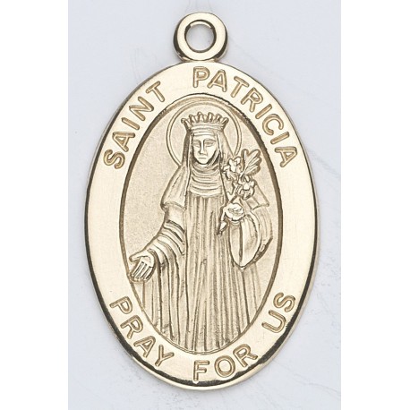 St. Patricia 14K Oval w/14K Jump Ring - Boxed