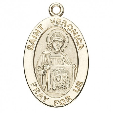 St. Veronica 14K Oval w/14K Jump Ring - Boxed