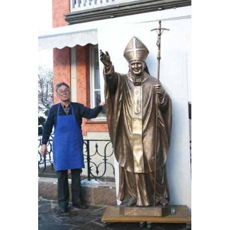 Pope John Paul II - Cast Bronze