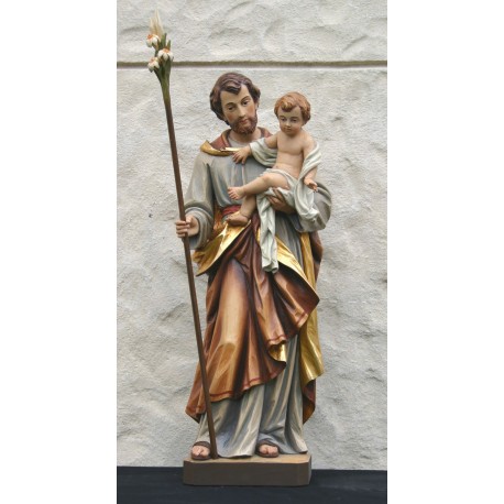 St. Joseph and Child - Woodcarved