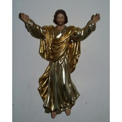 Risen Christ - Woodcarved 3/4 Relief with Gold & Silver Leaf